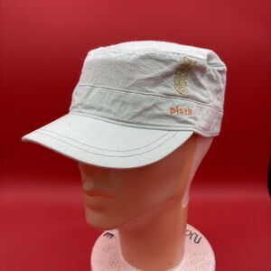 PISTIL Vuno Woman's Pastel Green Cotton Adjustable Cadet Military Style Cap Hat